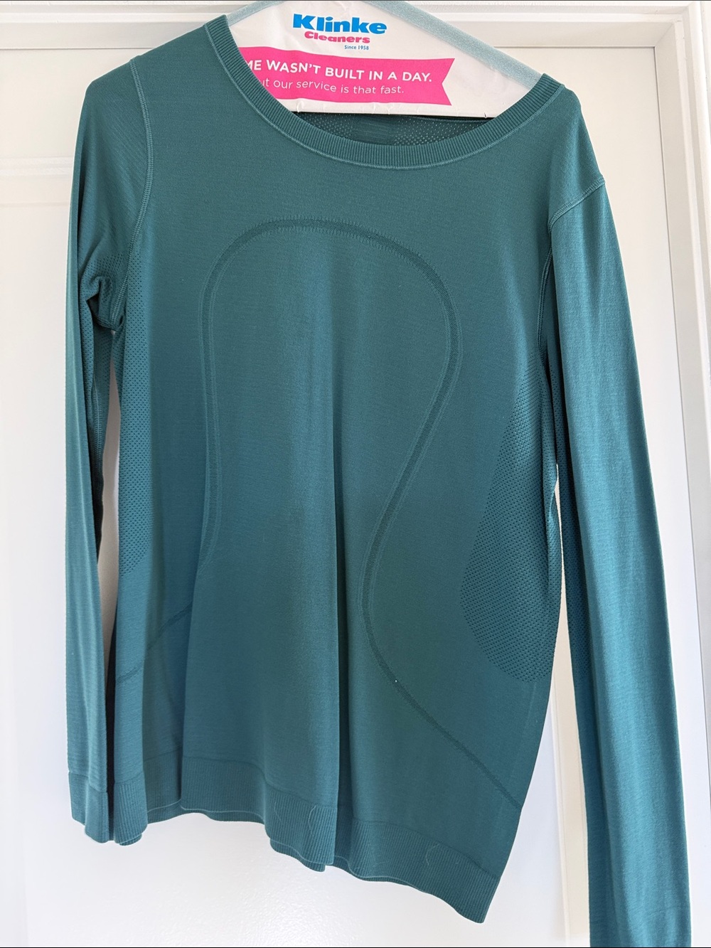 Lululemon Teal Long-Sleeve Seamless Performance Top